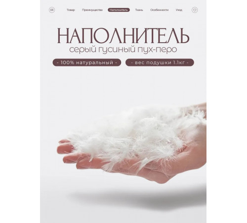 Подушка Пух-перо стандарт 50x70 4784